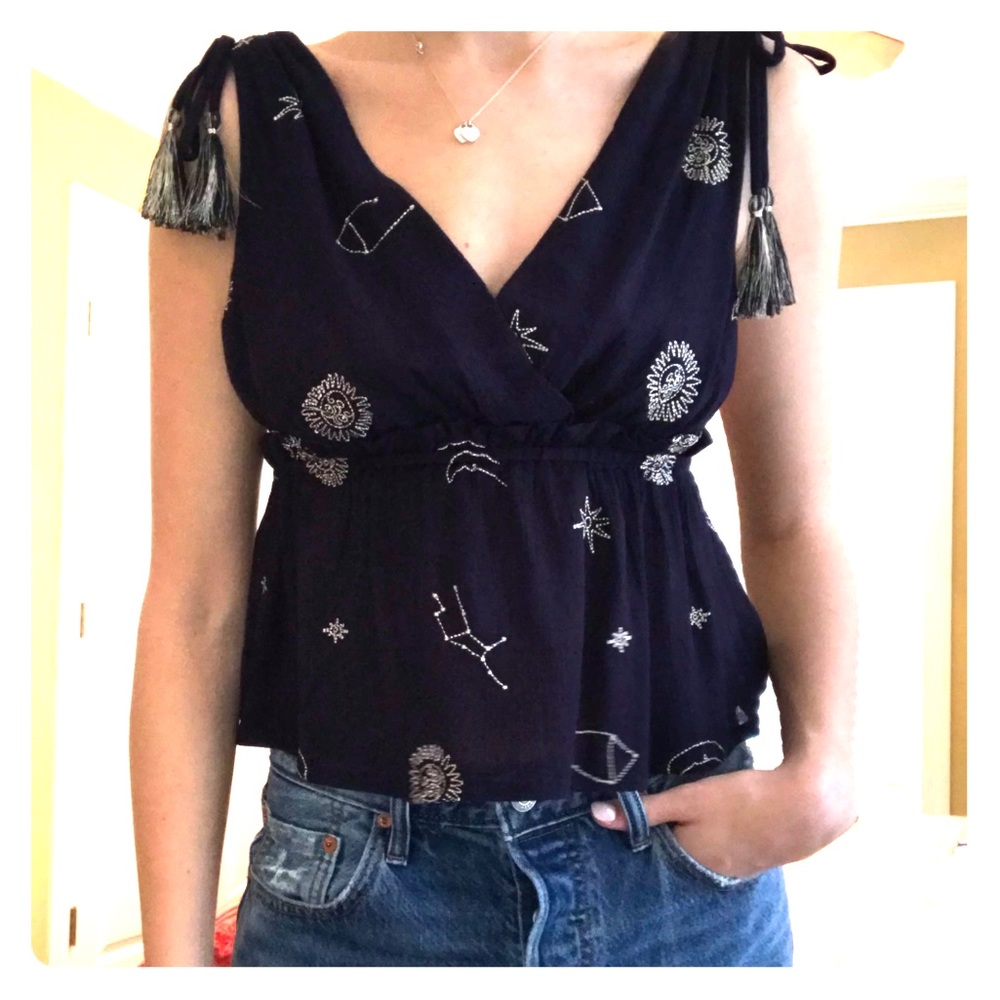 Constellation Embroidered Tank